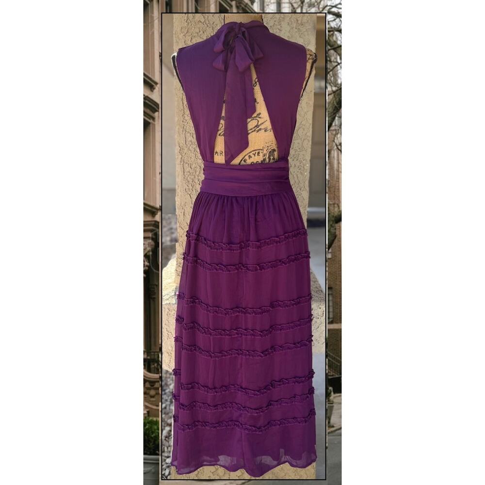 Lulu's Purple Tiered Midi Dress - Picture 5 of 10